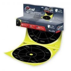 Allen EZ Aim Pull-N-Shoot Splash Paper 12" X 12" Circle Yellow/Black 8 Pack