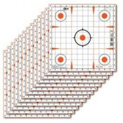 Allen EZ Aim Paper 12" X 12" Sight-In Grid White/Orange 12 Pack