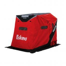 Eskimo Eskape™ 2600 (2 Side Doors) Sled Shelter - Insulated - Red/Black - Two Person